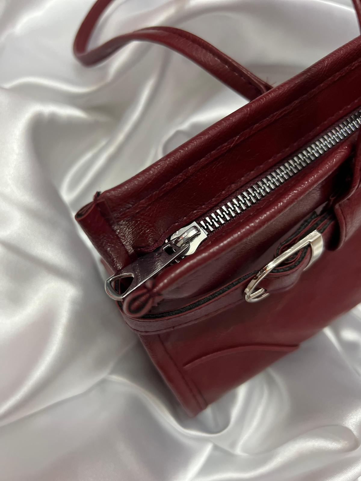 Vintage Baget Çanta Bordo